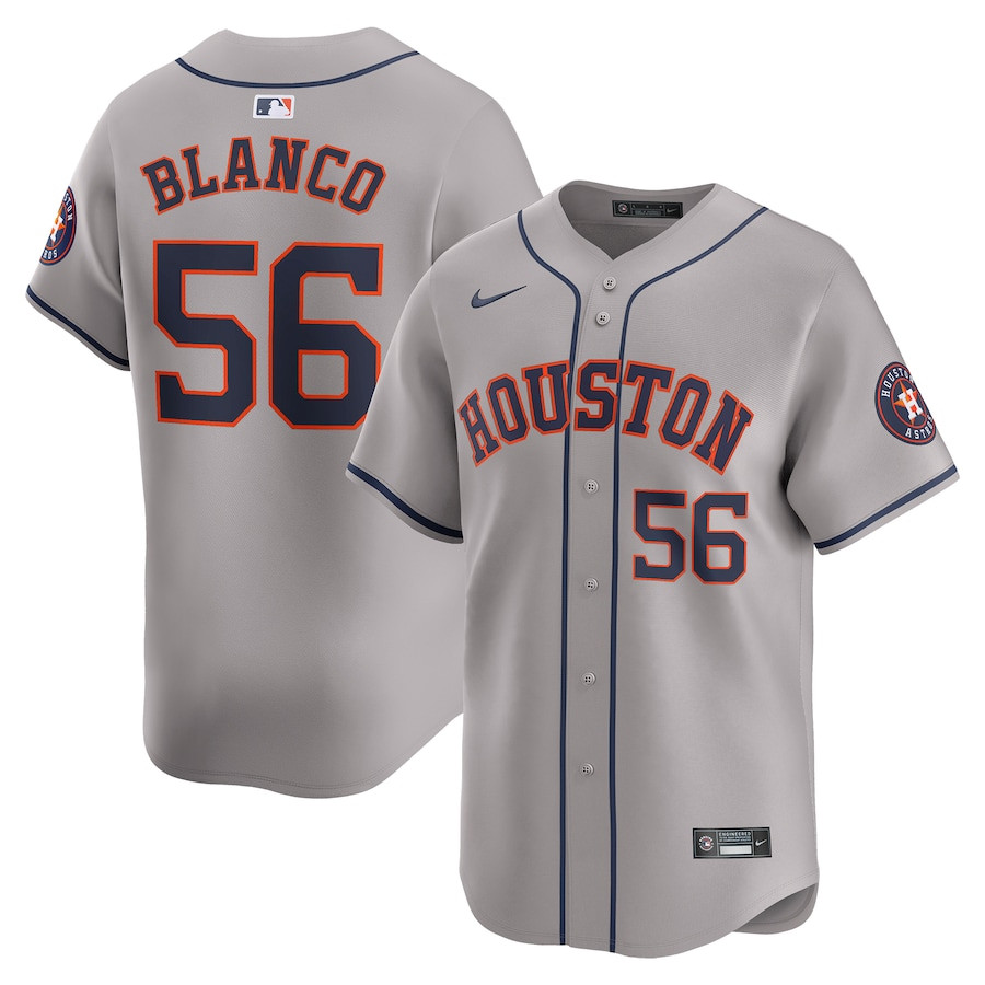 Ronel Blanco 56 Houston Astros Away Limited Gray MLB Jersey Men's