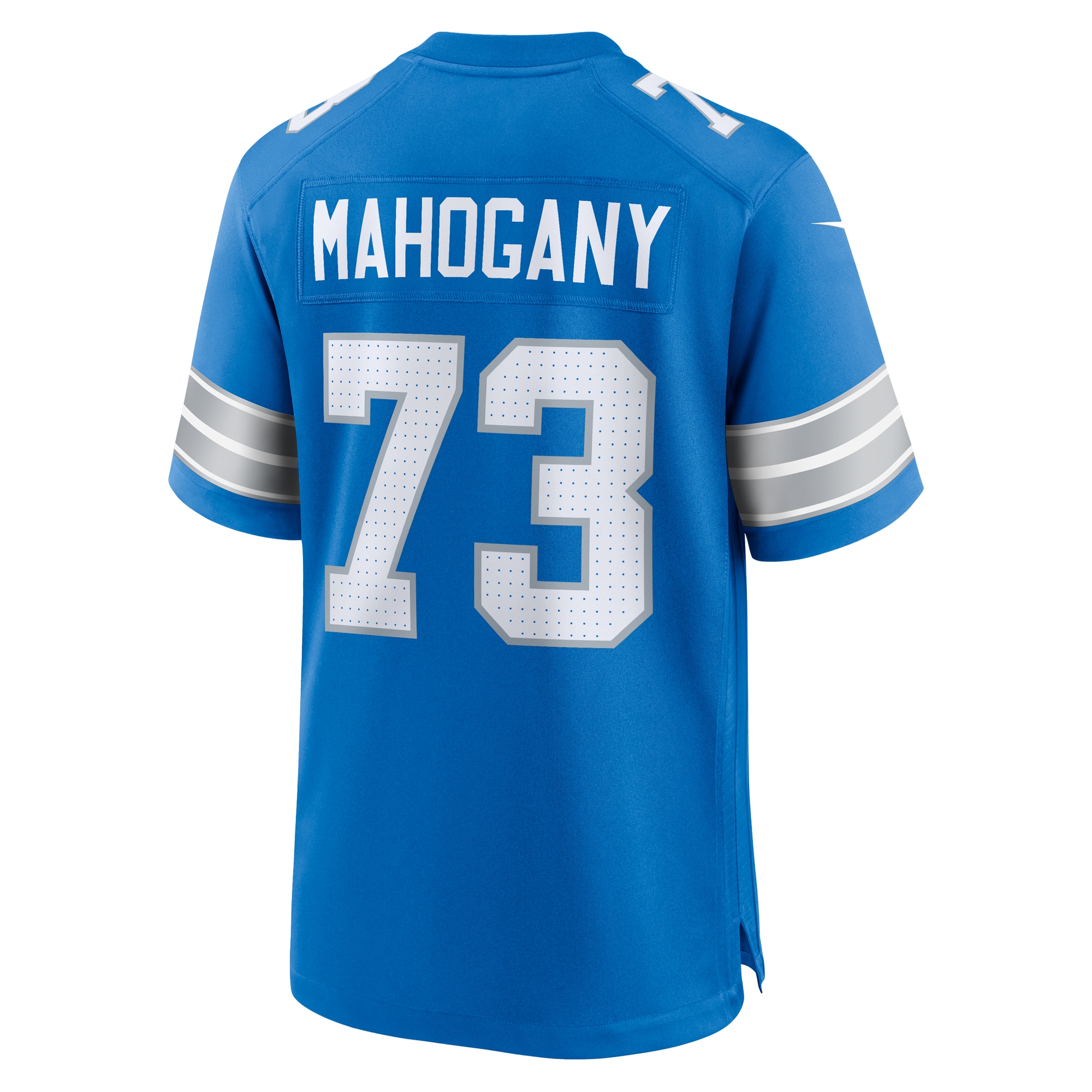 Detroit Lions Christian Mahogany Blue Team Game NFL Jersey Men's