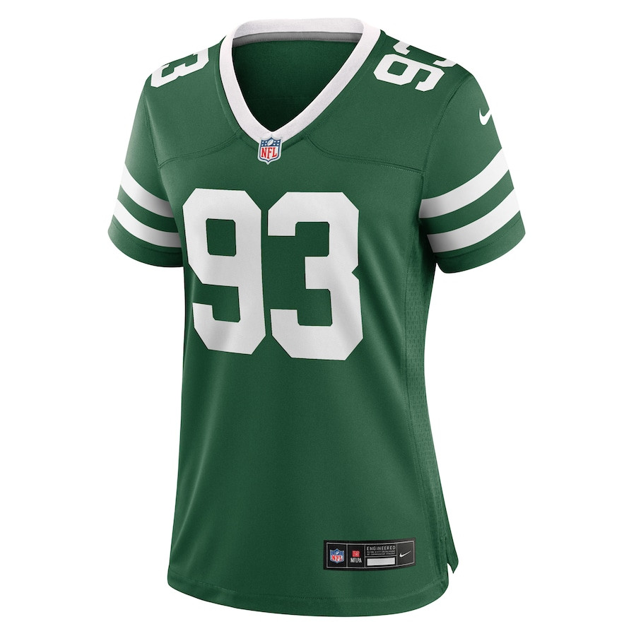 Takk McKinley 93 New York Jets Team Game Legacy Green NFL Jersey Women's