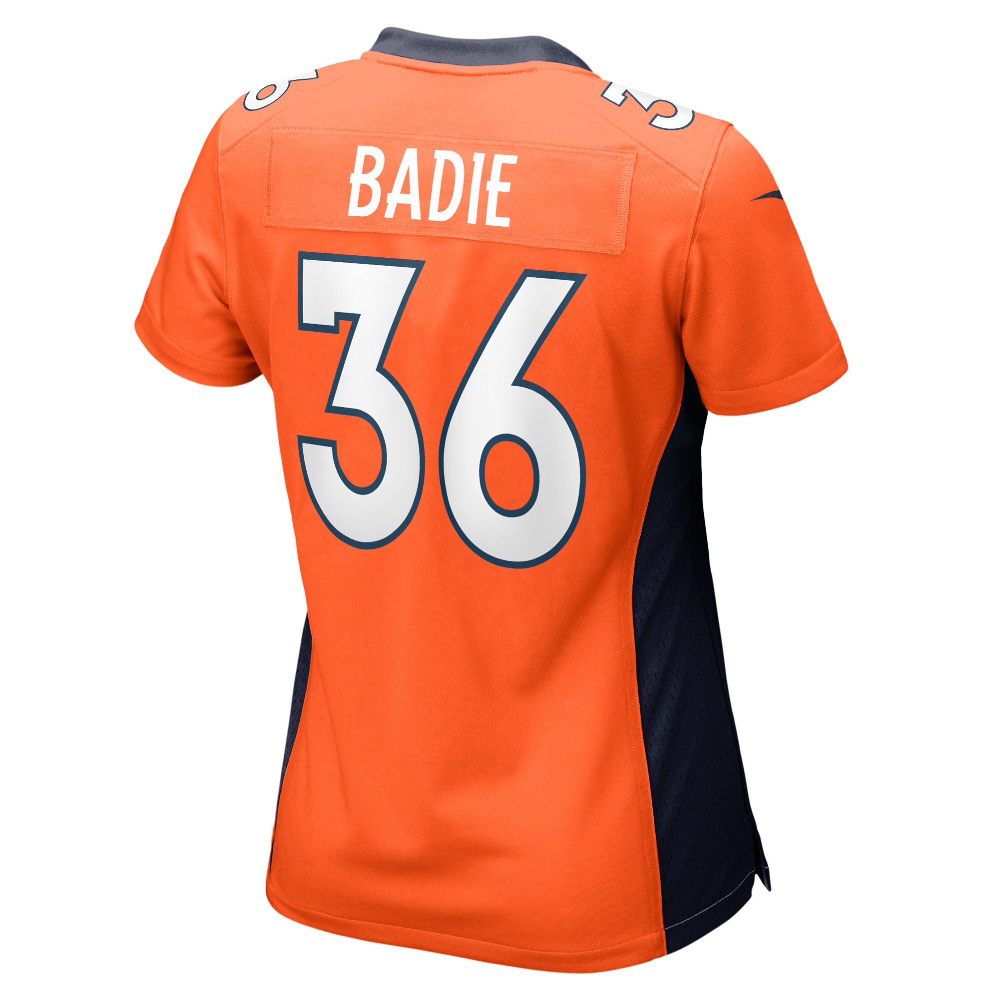 Denver Broncos Tyler Badie Orange Team Game NFL Jersey Women's