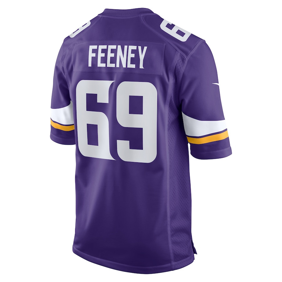 Dan Feeney 69 Minnesota Vikings Team Game Purple NFL Jersey Men's