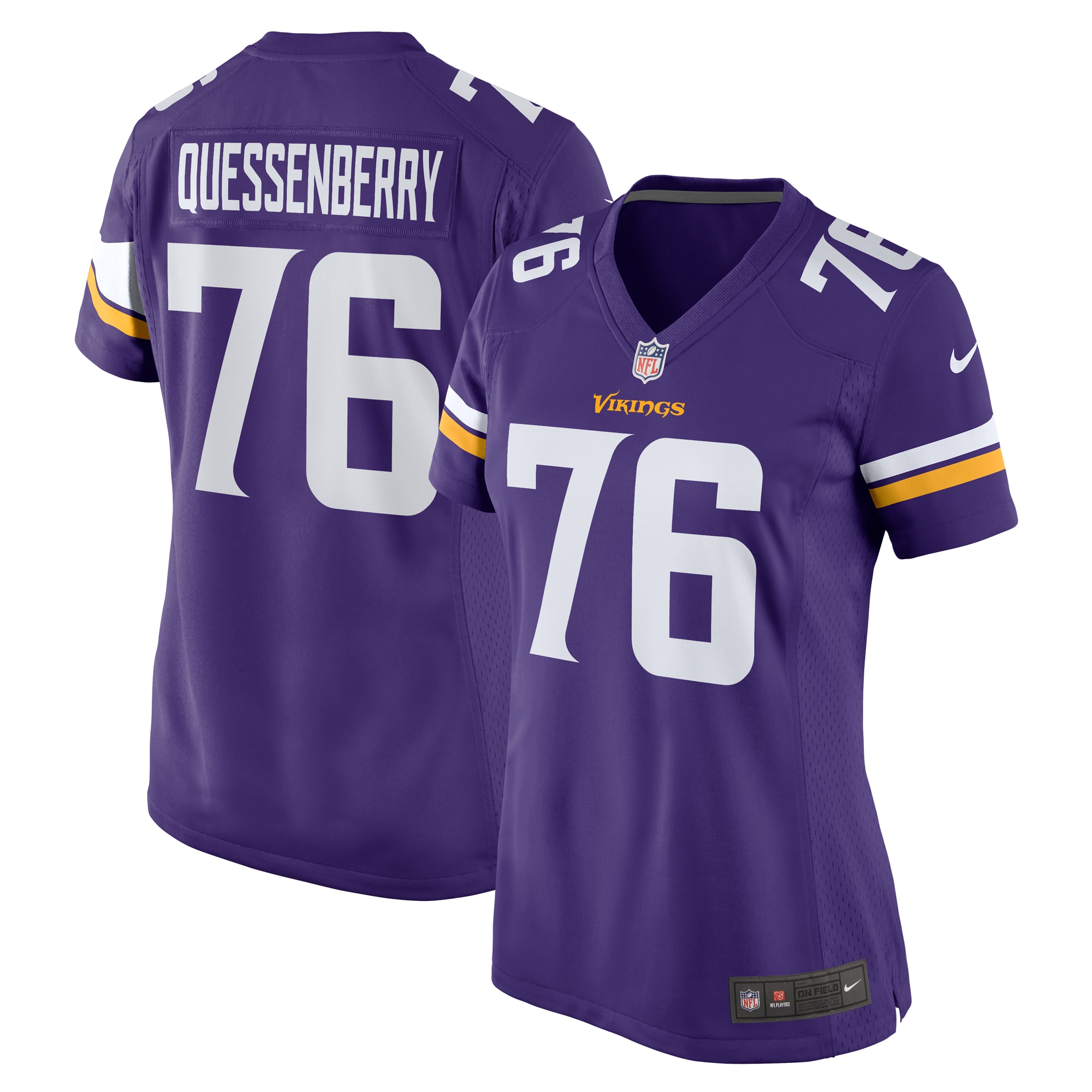 David Quessenberry Minnesota Vikings Nike Women's Team Game Jersey -  Purple