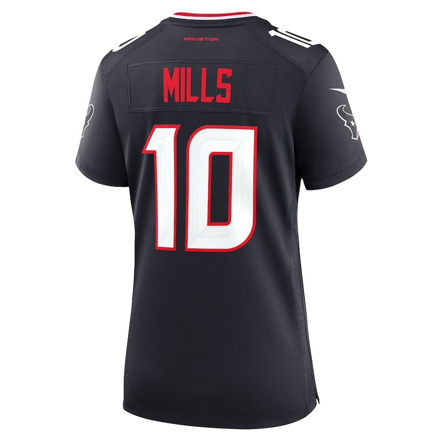 Davis Mills 10 Houston Texans Team Game Navy NFL Jersey Women's
