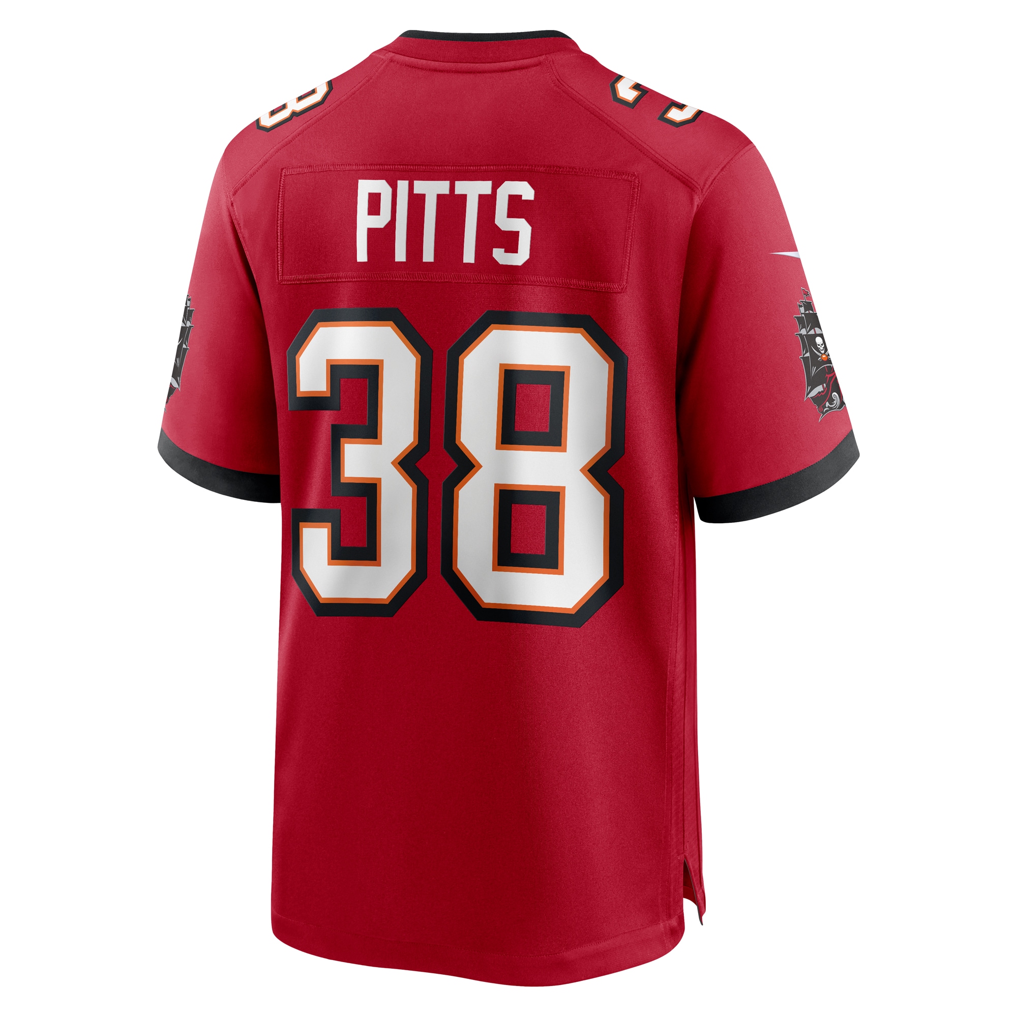Tampa Bay Buccaneers Derrek Pitts Red Game NFL Jersey Men's
