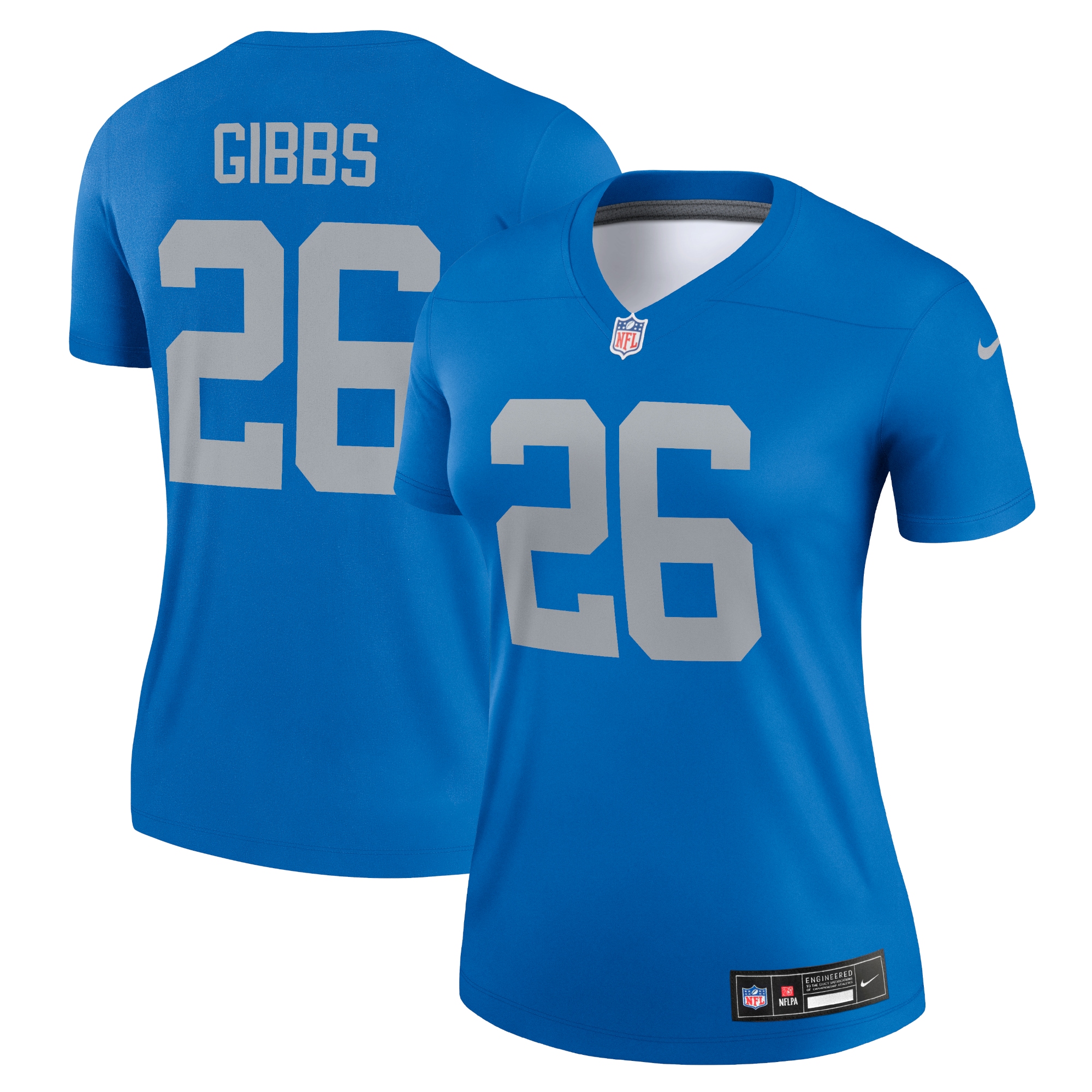 Detroit Lions Jahmyr Gibbs Blue Alternate Legend Player Performance Top NFL Jersey Women's