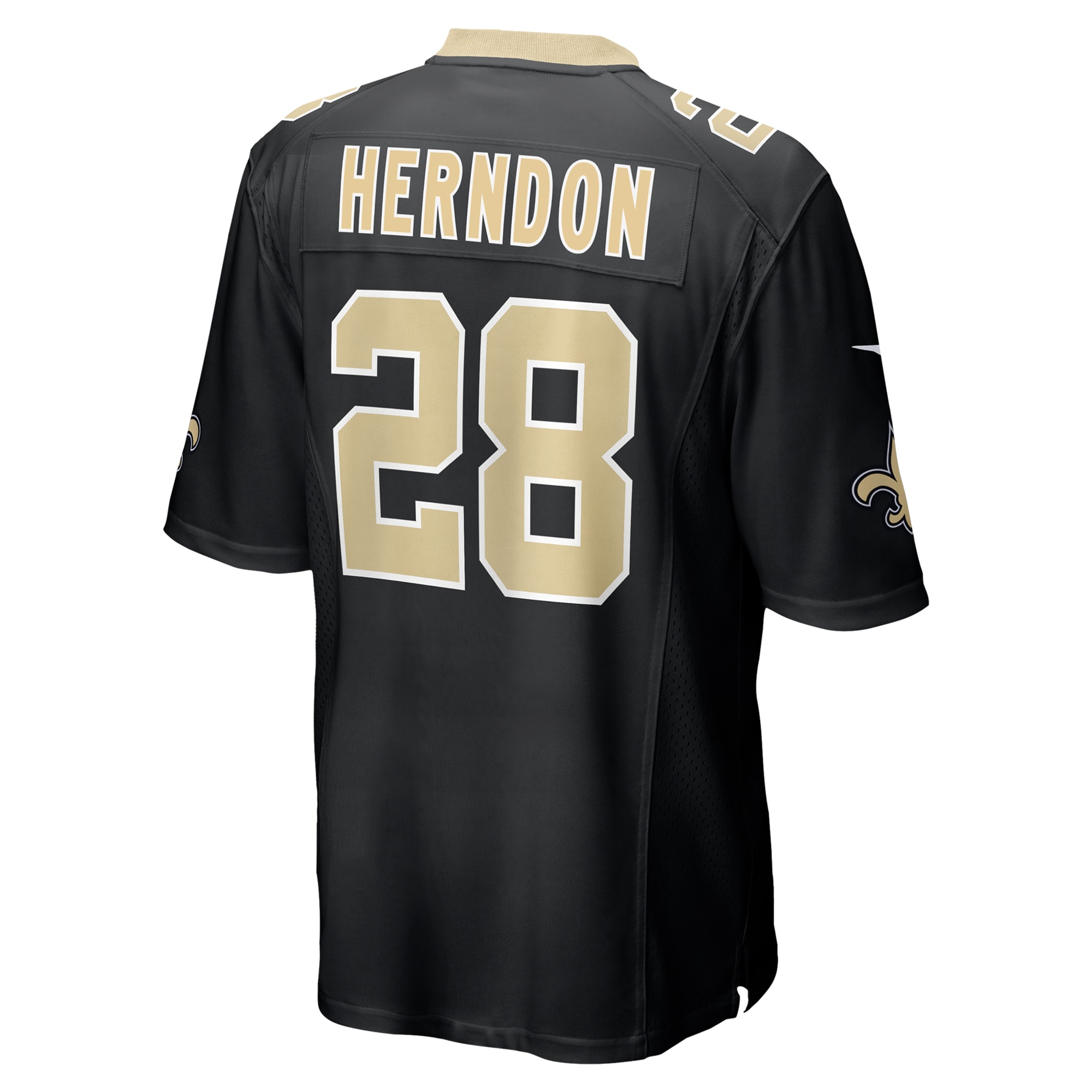 New Orleans Saints Tre Herndon Black Game NFL Jersey Men's