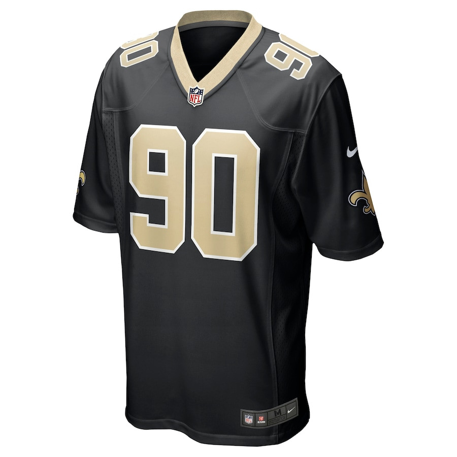 Tanoh Kpassagnon 90 New Orleans Saints Game Black NFL Jersey Men's