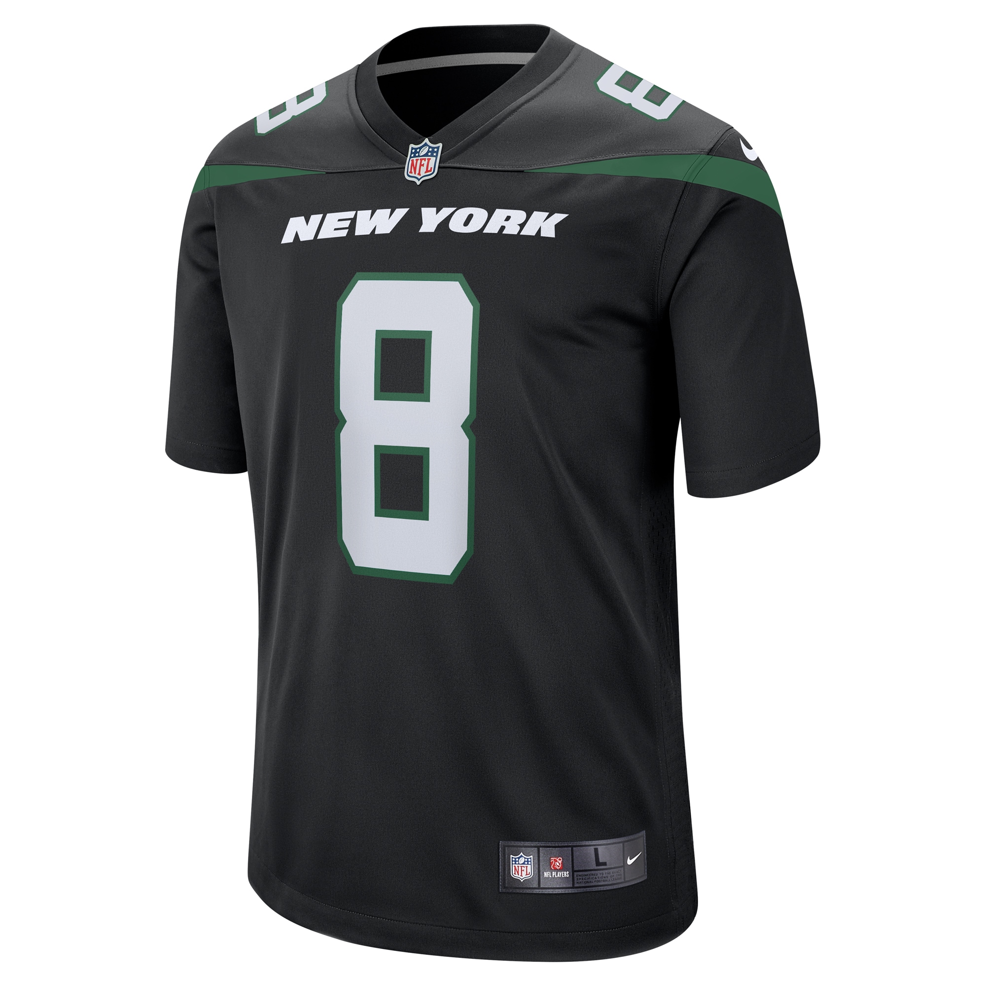 New York Jets Aaron Rodgers Black Game NFL Jersey Men's