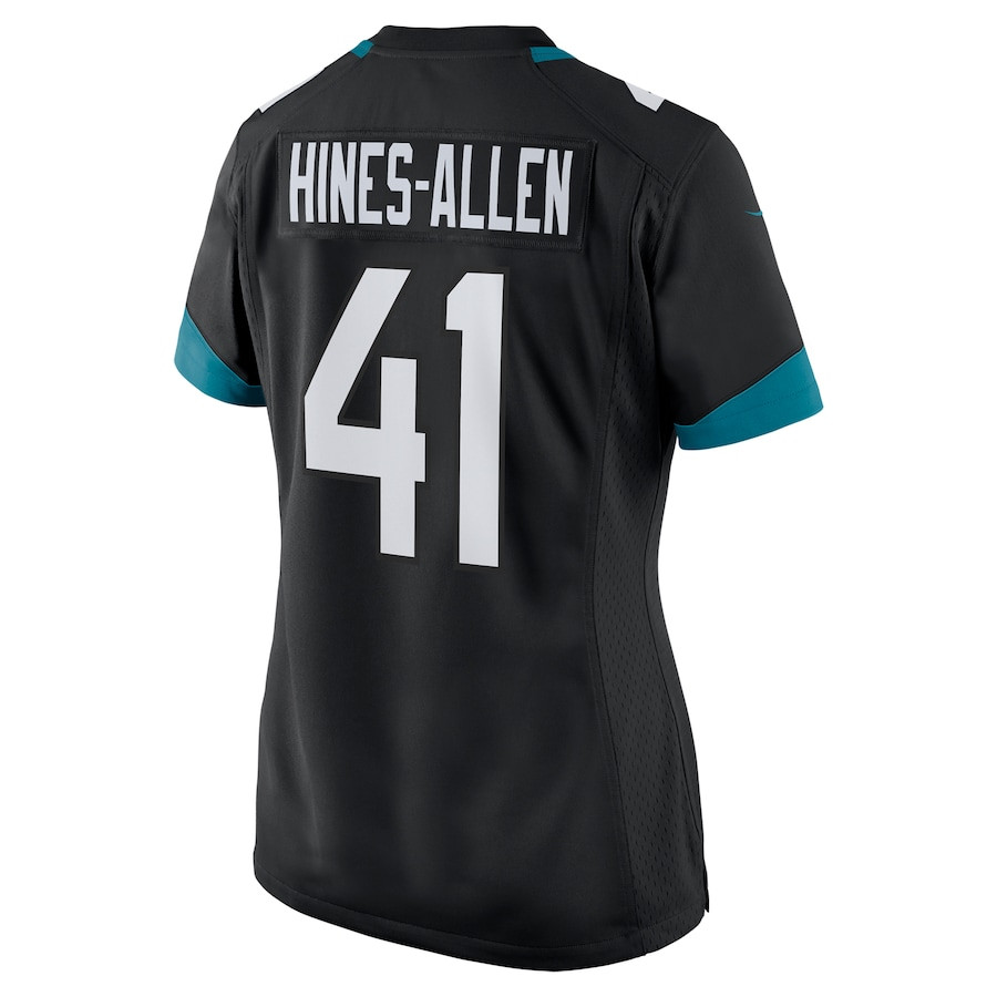 Josh Hines-Allen 41 Jacksonville Jaguars Alternate Player Game Black NFL Jersey Women's