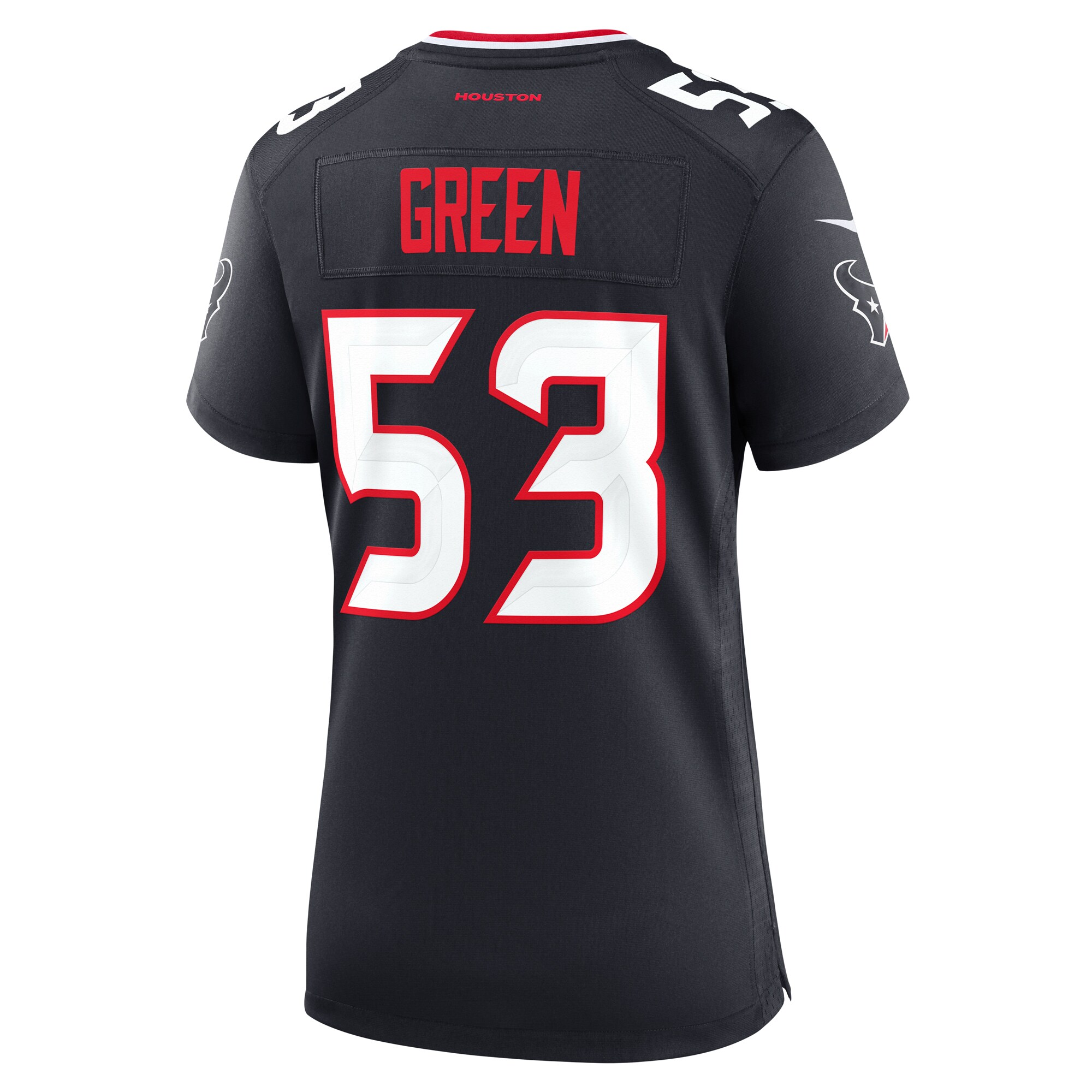 Houston Texans Kendrick Green Navy Team Game NFL Jersey Women's