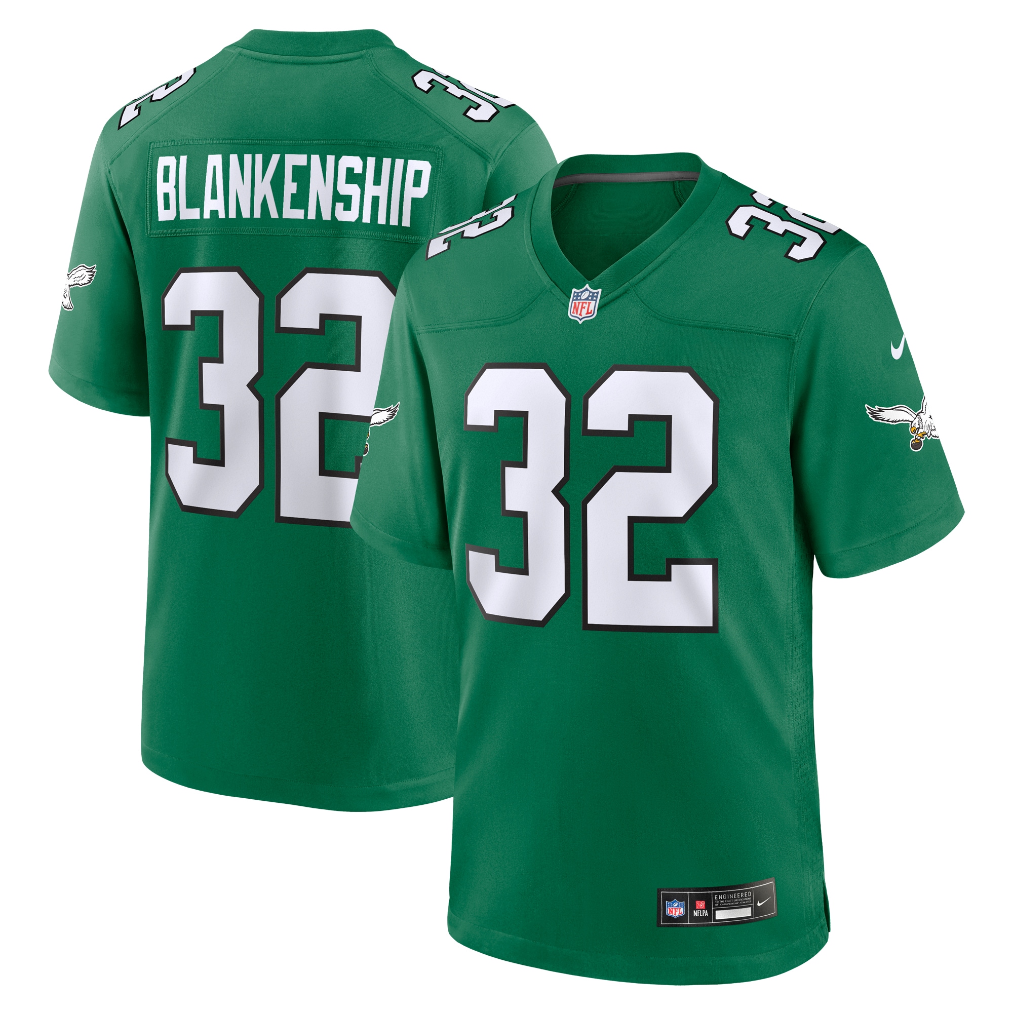 Philadelphia Eagles Reed Blankenship Kelly Green Alternate Game NFL Jersey Men's