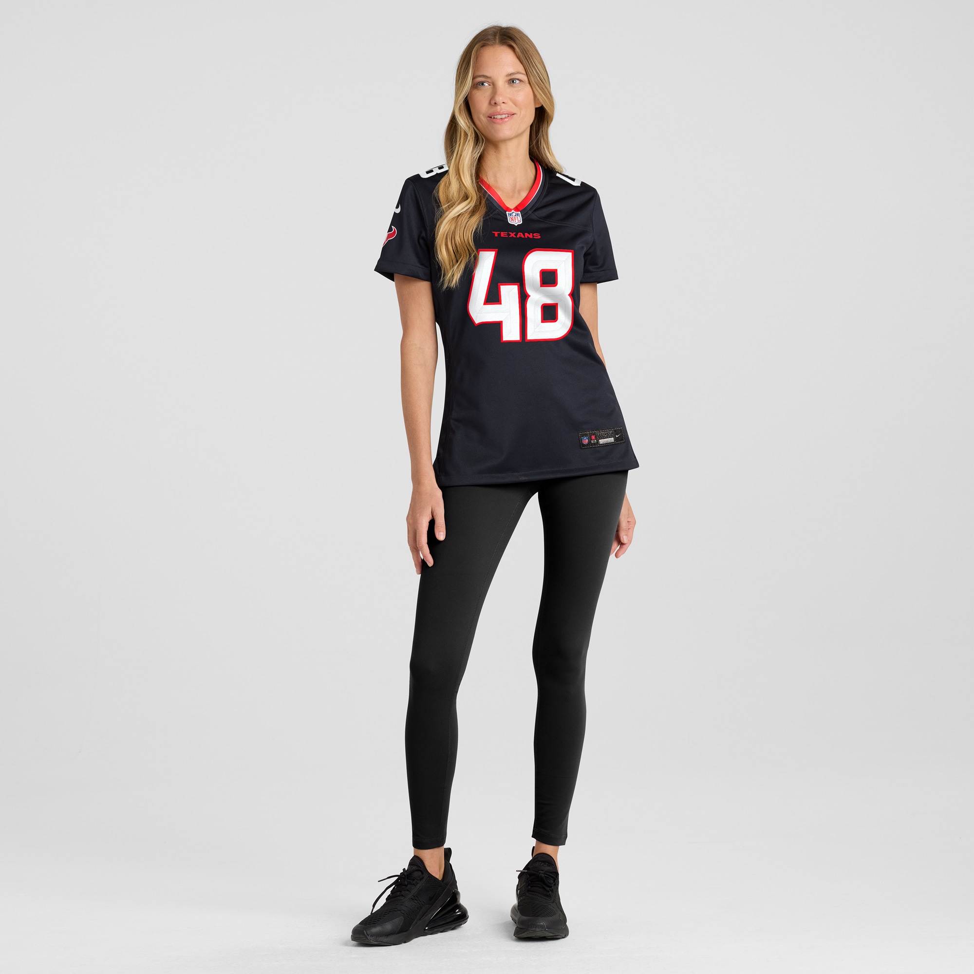 Houston Texans Christian Harris Navy Team Game NFL Jersey Women's
