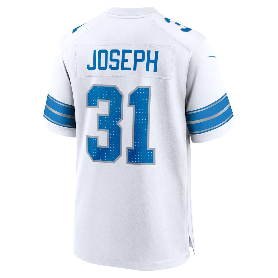 Kerby Joseph 31 Detroit Lions Game White NFL Jersey Men's
