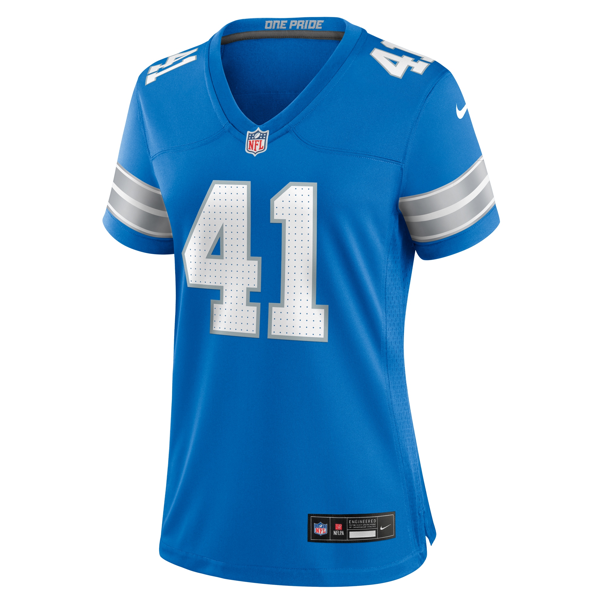Detroit Lions James Houston Blue Team Game NFL Jersey Women's