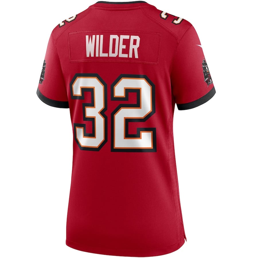 James Wilder 32 Tampa Bay Buccaneers Game Retired Red NFL Jersey Women's