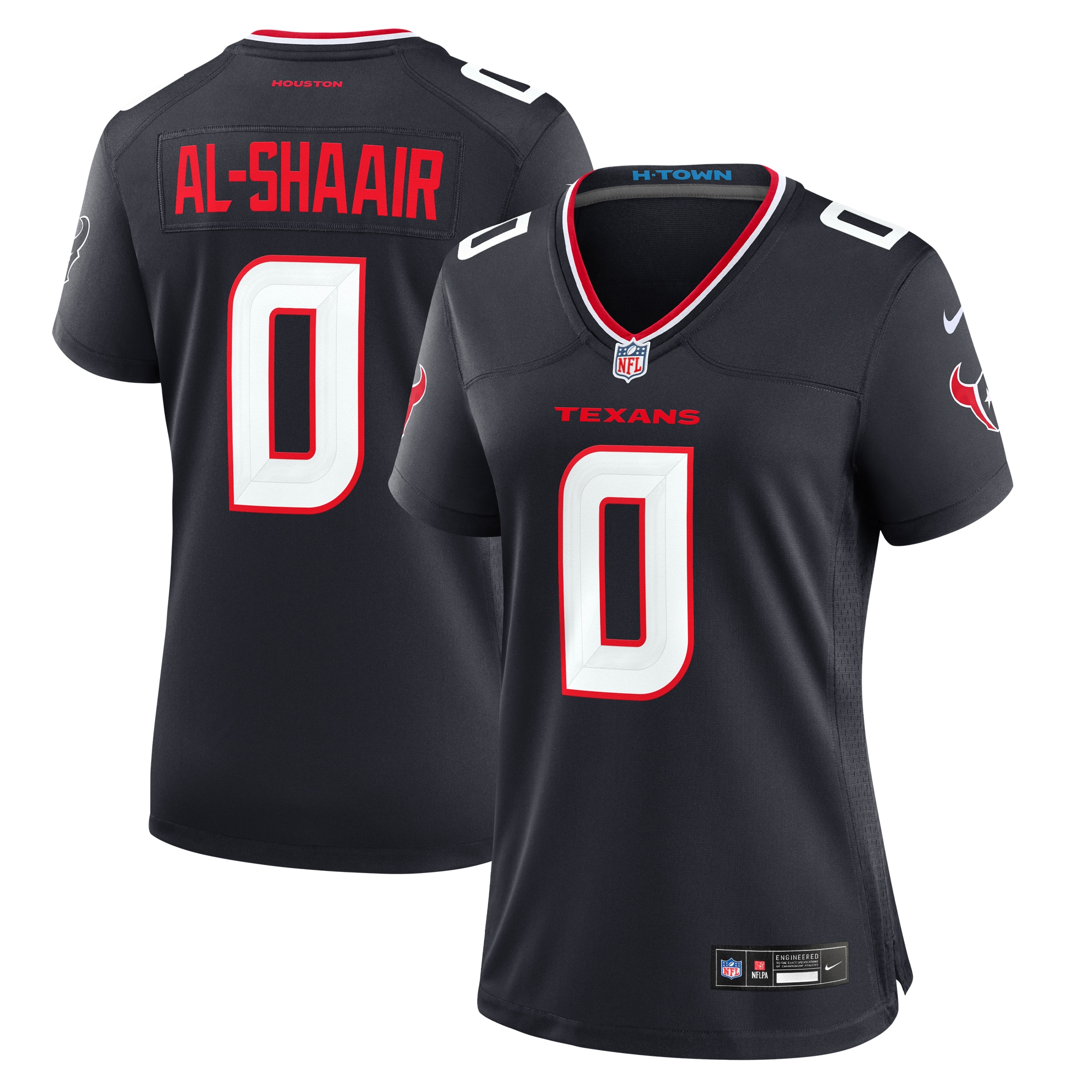 Houston Texans Azeez Al-Shaair Navy Team Game NFL Jersey Women's