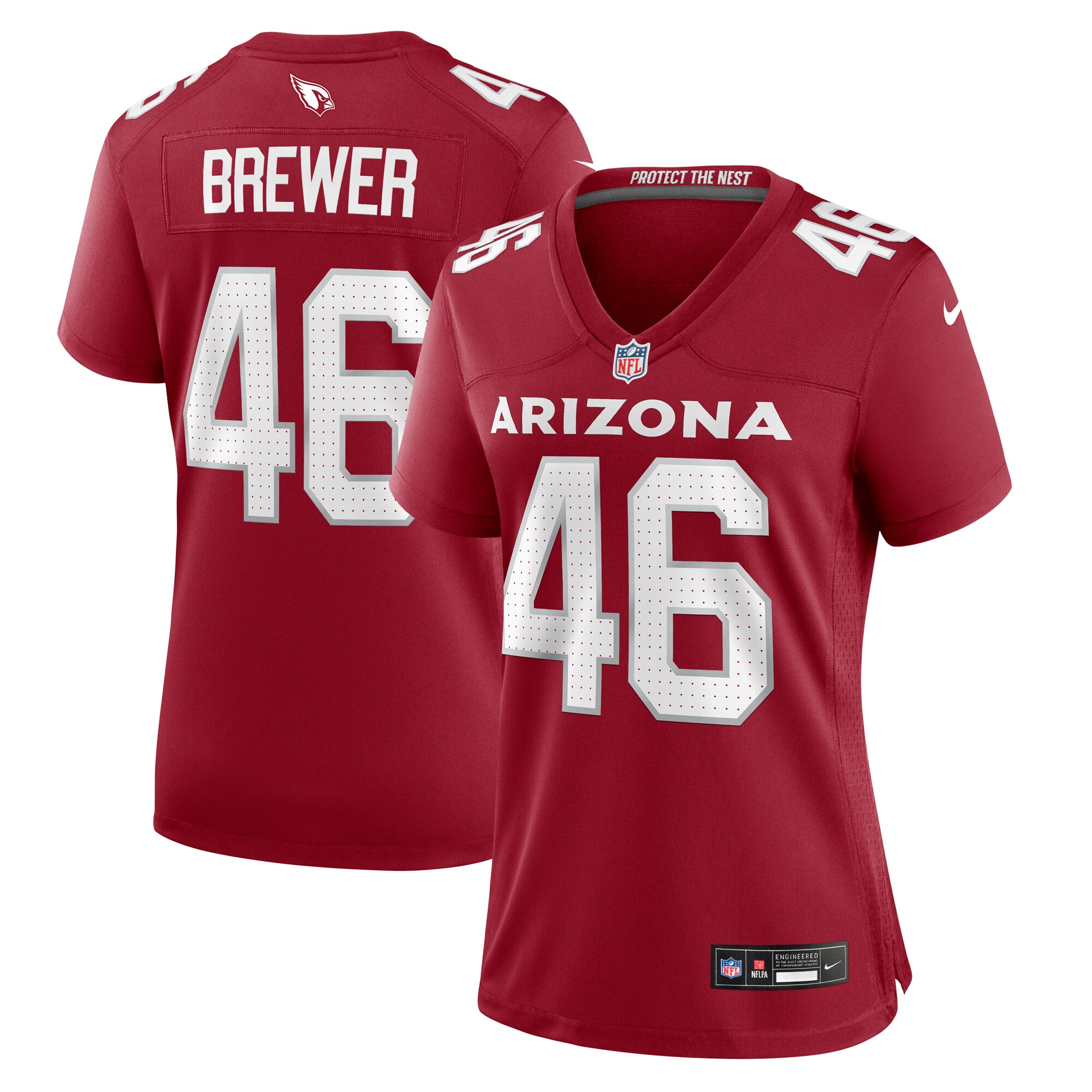 Arizona Cardinals Aaron Brewer Cardinal Game NFL Jersey Women's