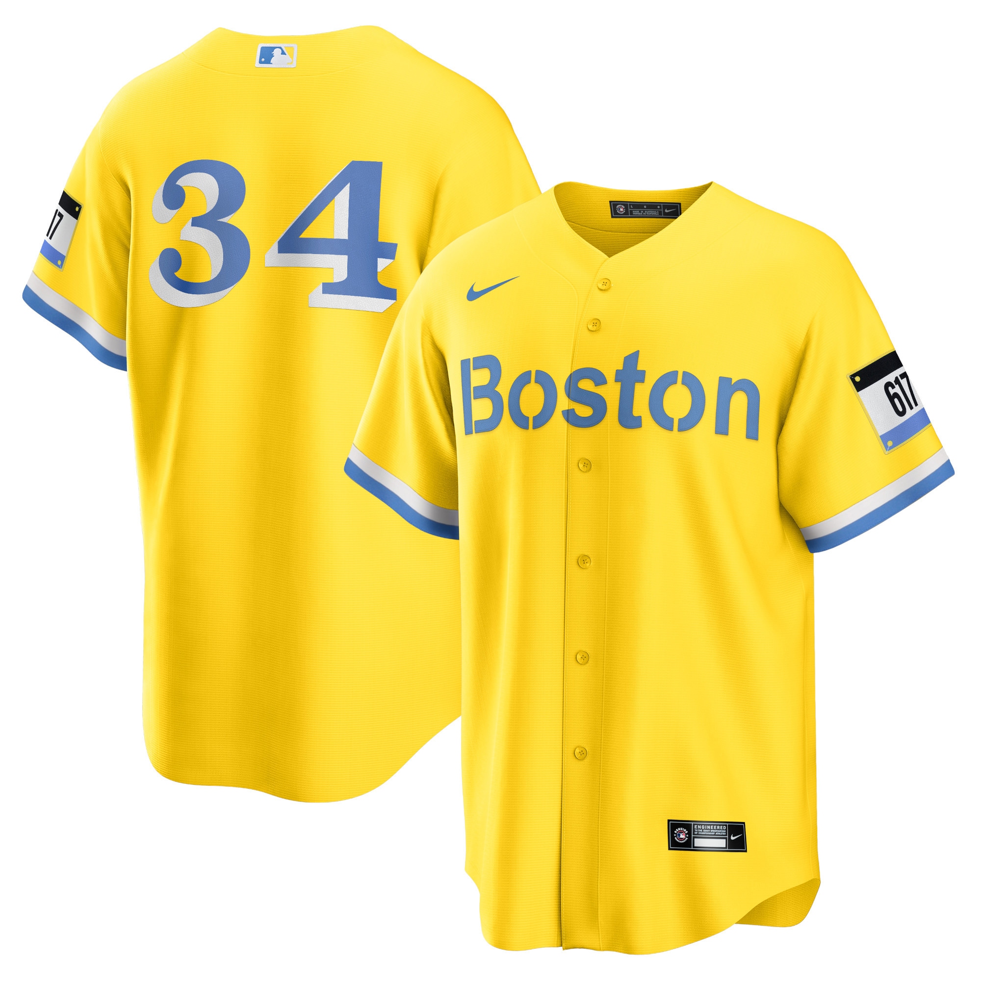 Boston Red Sox David Ortiz Gold Retired Player City Connect MLB Jersey Men's