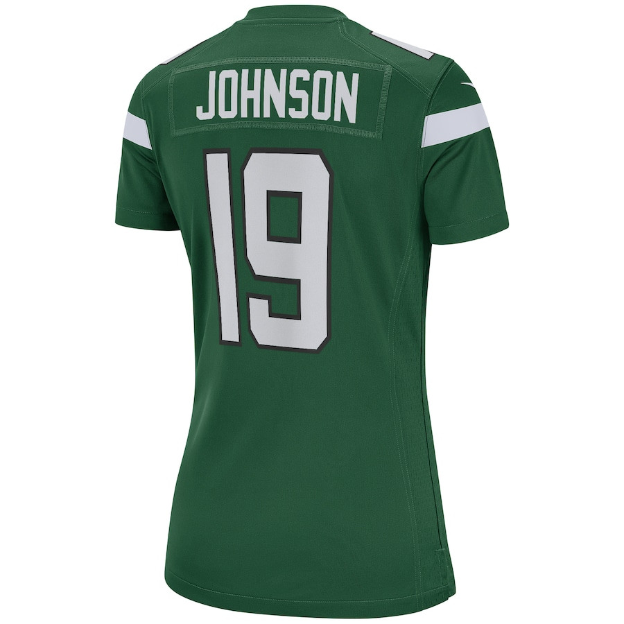 Keyshawn Johnson 19 New York Jets Game Retired Gotham Green NFL Jersey Women's