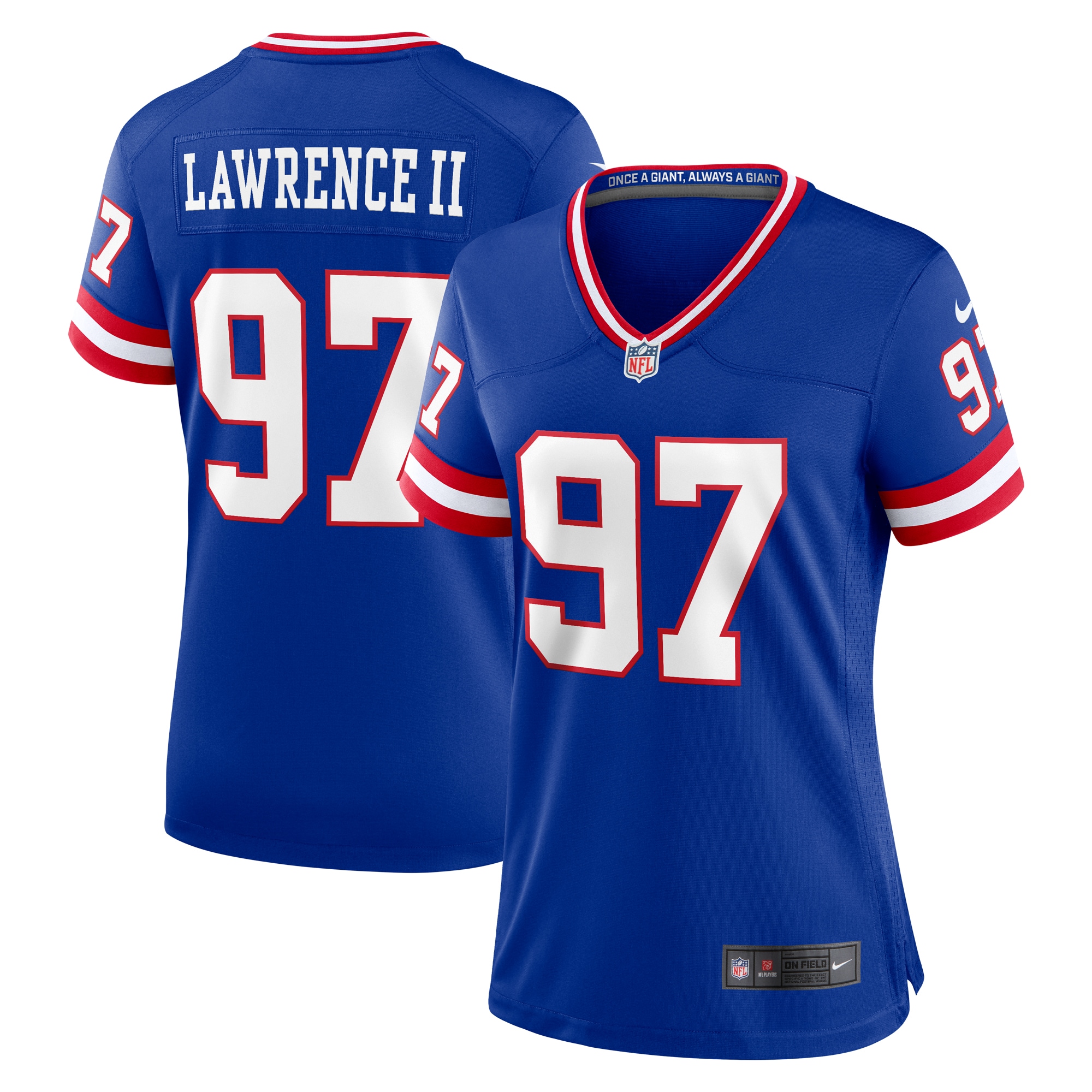 New York Giants Dexter Lawrence II Royal Classic Game Player NFL Jersey Women's