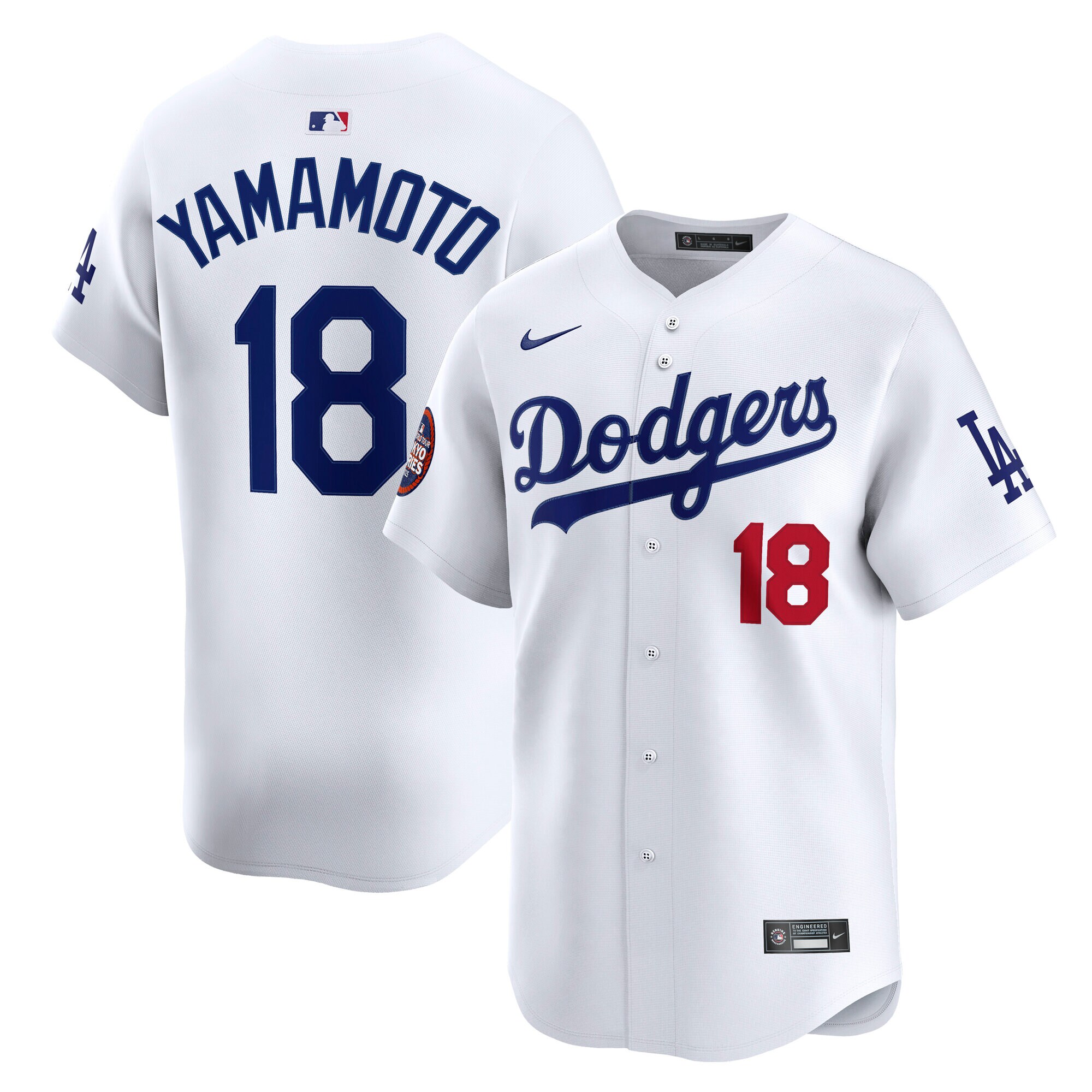 Los Angeles Dodgers Yoshinobu Yamamoto White 2025 World Tour: Tokyo Series Home Limited Player MLB Jersey Men's