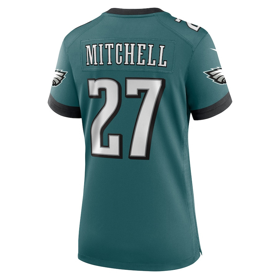 Quinyon Mitchell 27 Philadelphia Eagles Team Game Midnight Green NFL Jersey Women's