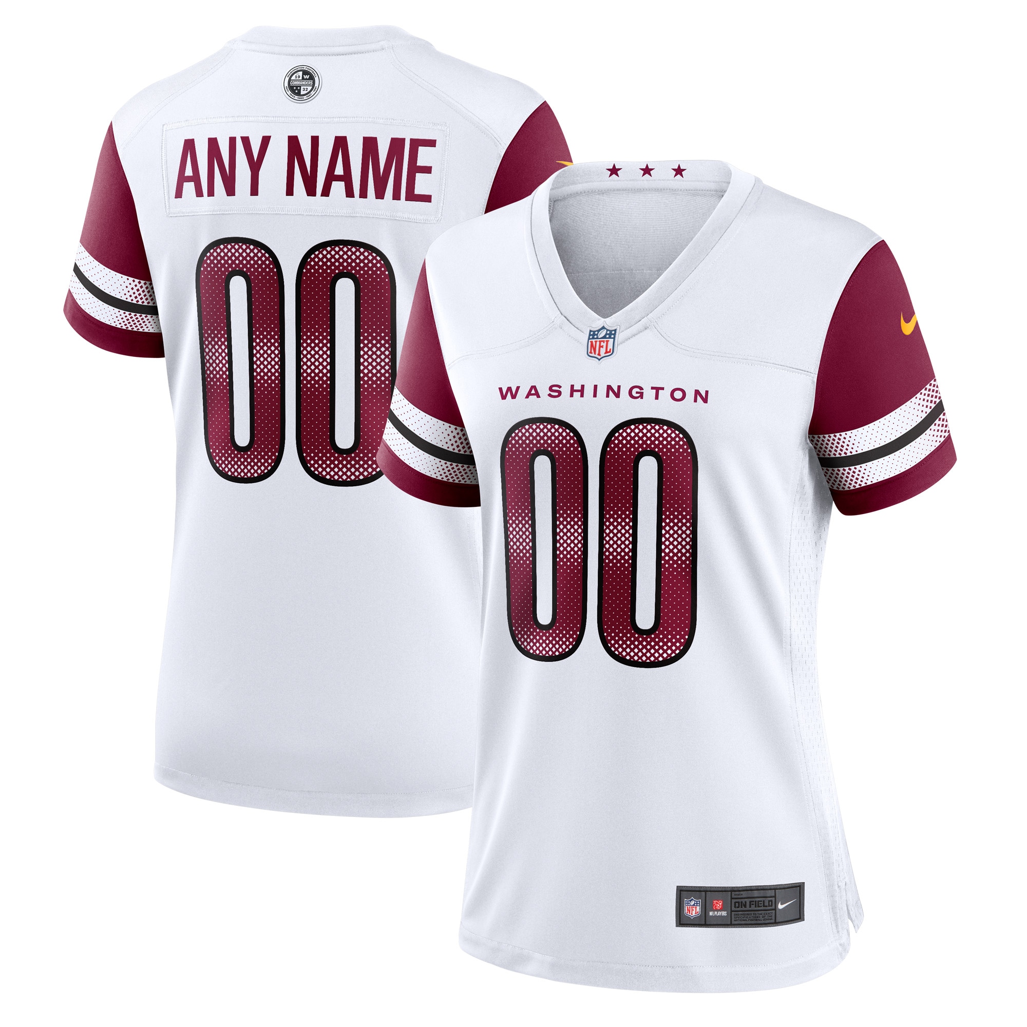 Washington Commanders White Game Custom Player NFL Jersey Women's