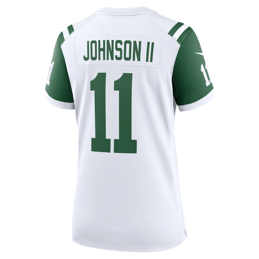 Jermaine Johnson II 11 New York Jets Classic Alternate Game White NFL Jersey Women's