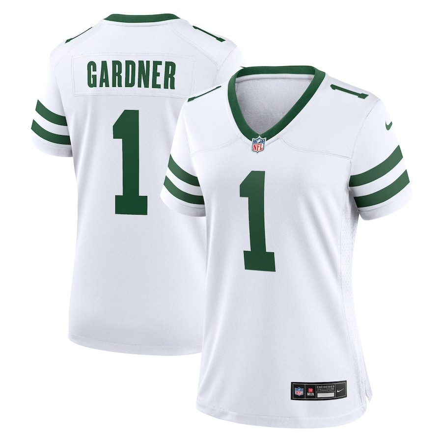 Ahmad Sauce Gardner 1 New York Jets Game Legacy White NFL Jersey Women's