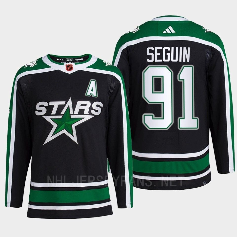Tyler Seguin 91 Reverse Retro 2.0 2022 Dallas Stars Black Pro Primegreen NHL Jersey Men's