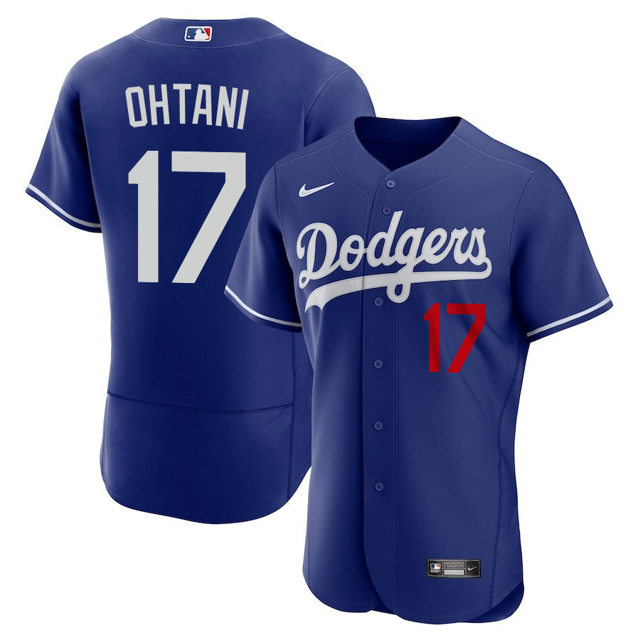 Shohei Ohtani 17 Los Angeles Dodgers Alternate ELITE Royal MLB Jersey Men's