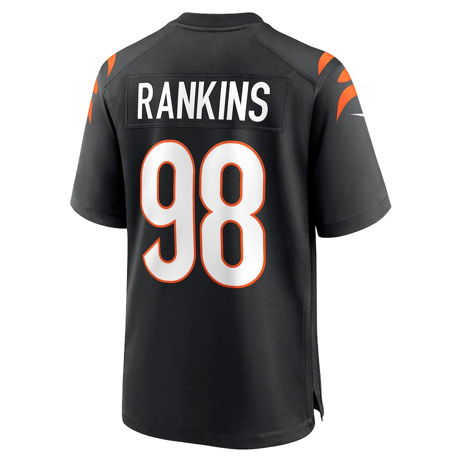 Sheldon Rankins 98 Cincinnati Bengals Game Black NFL Jersey Men's