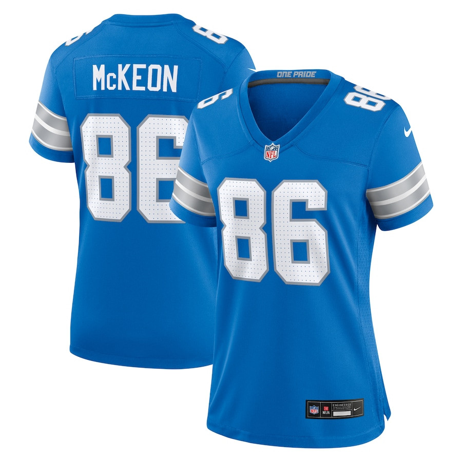 Sean McKeon 86 Detroit Lions Game Blue NFL Jersey Women's