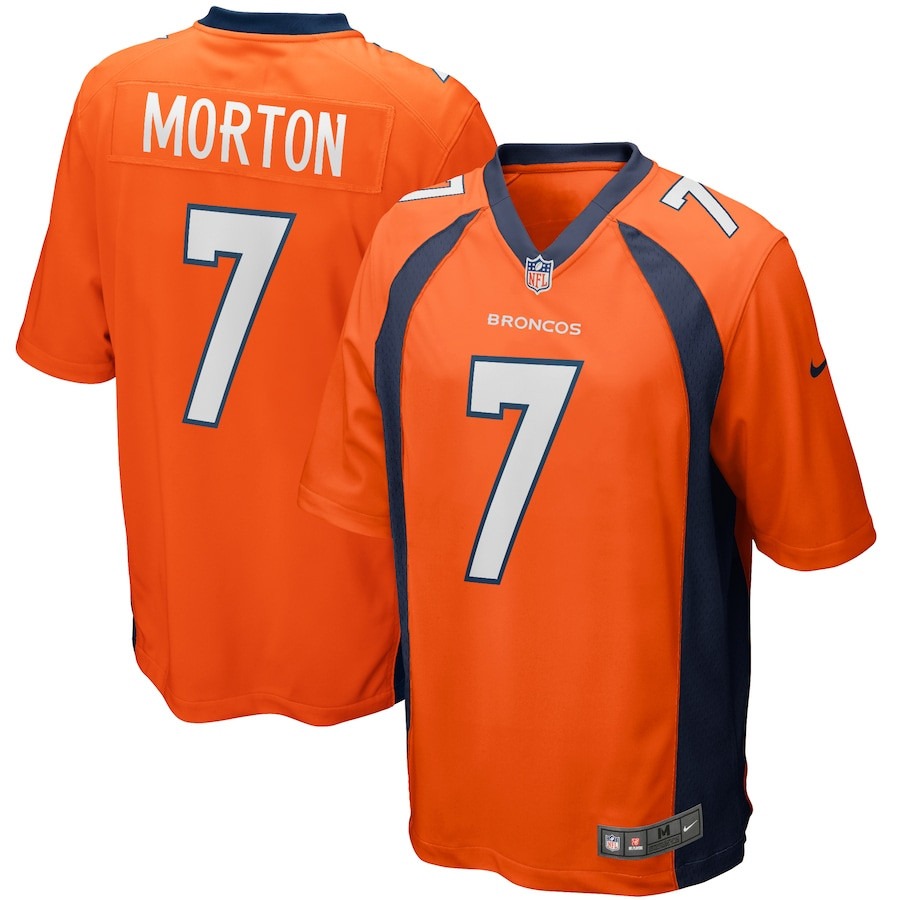 Craig Morton 7 Denver Broncos Game Retired Orange NFL Jersey Men's