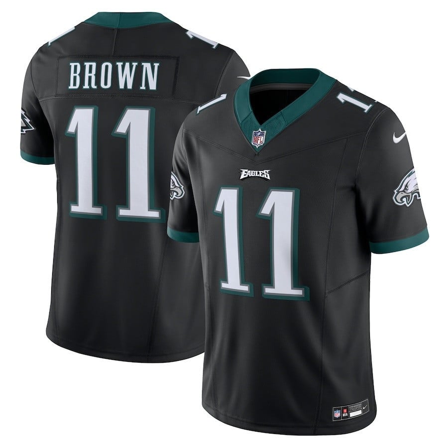 A.J. Brown 11 Philadelphia Eagles Vapor F.U.S.E. Limited Alternate Black NFL Jersey Men's