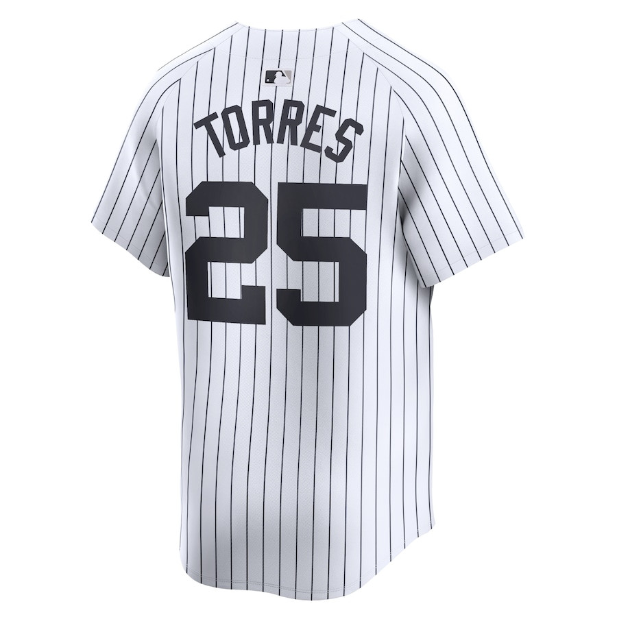Gleyber Torres 25 New York Yankees Home Limited Player White MLB Jersey Men's
