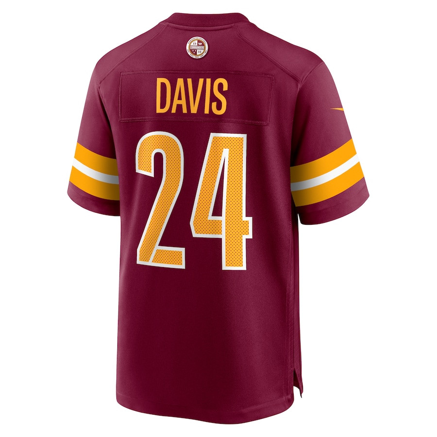Michael Davis 24 Washington Commanders Game Burgundy NFL Jersey Men's
