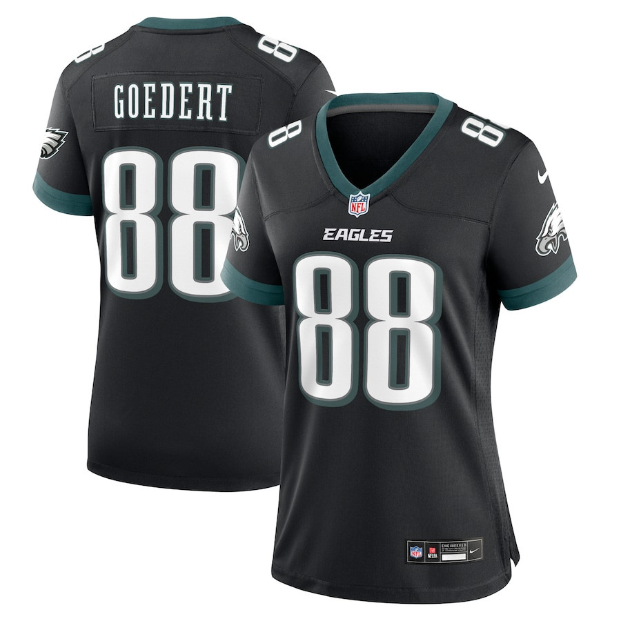 Dallas Goedert 88 Philadelphia Eagles Alternate Game Black NFL Jersey Women's