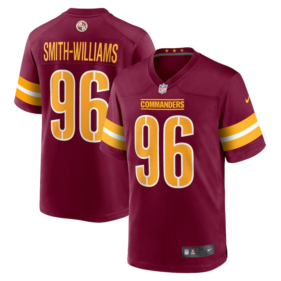 James Smith-Williams 96 Washington Commanders Game Burgundy NFL Jersey Men's