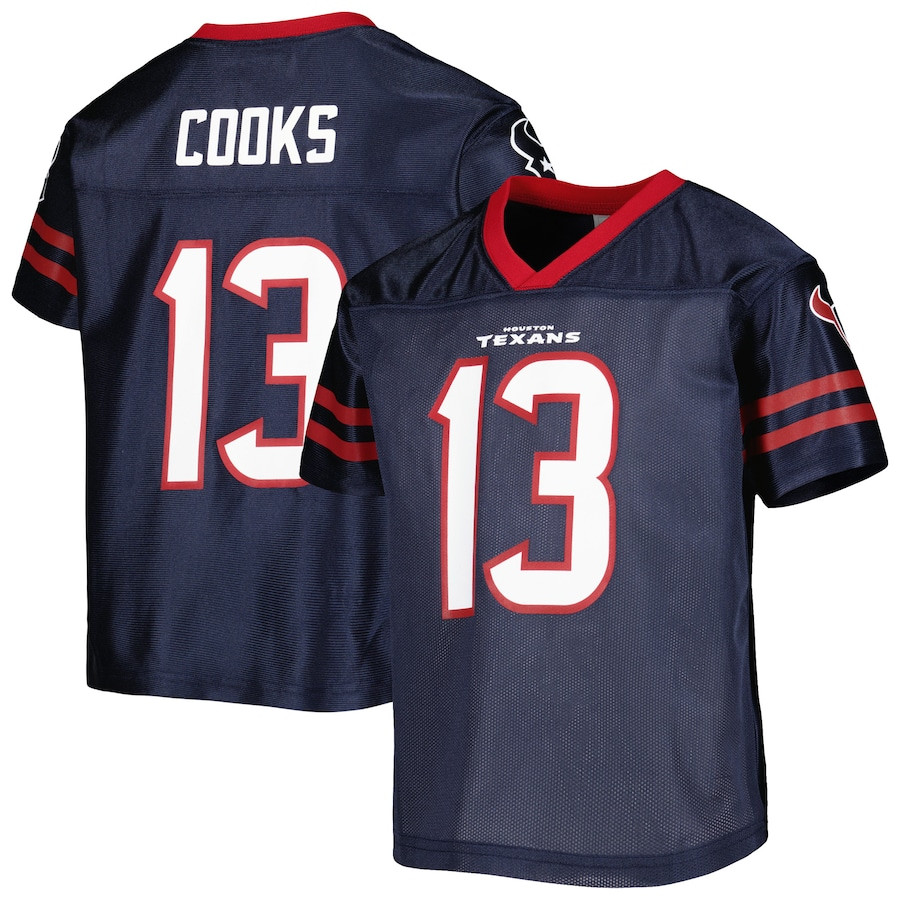 Brandin Cooks 13 Houston Texans Navy NFL Jersey Youth