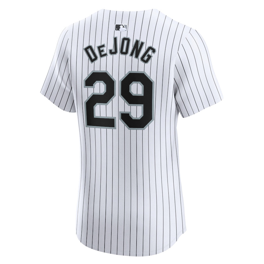 Paul DeJong 29 Chicago White Sox Home Elite Player White MLB Jersey Men's