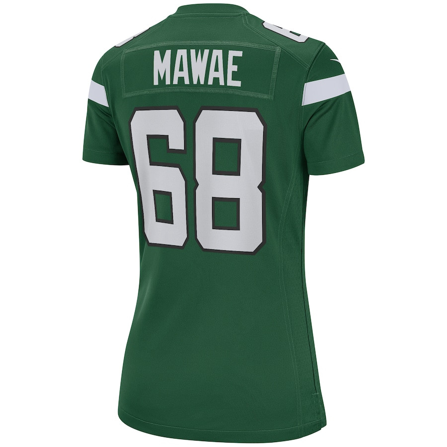 Kevin Mawae 68 New York Jets Game Retired Gotham Green NFL Jersey Women's