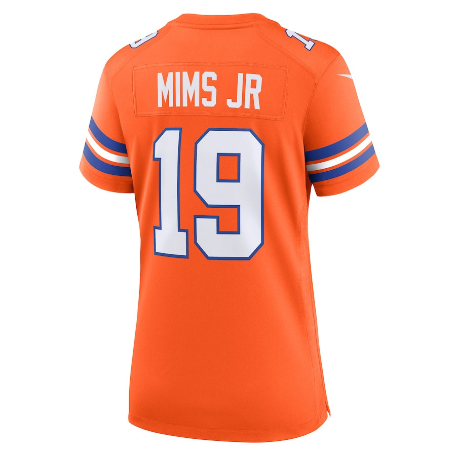 Marvin Mims Jr 19 Denver Broncos Mile High Collection 1977 Throwback Player Game Orange NFL Jersey Women's