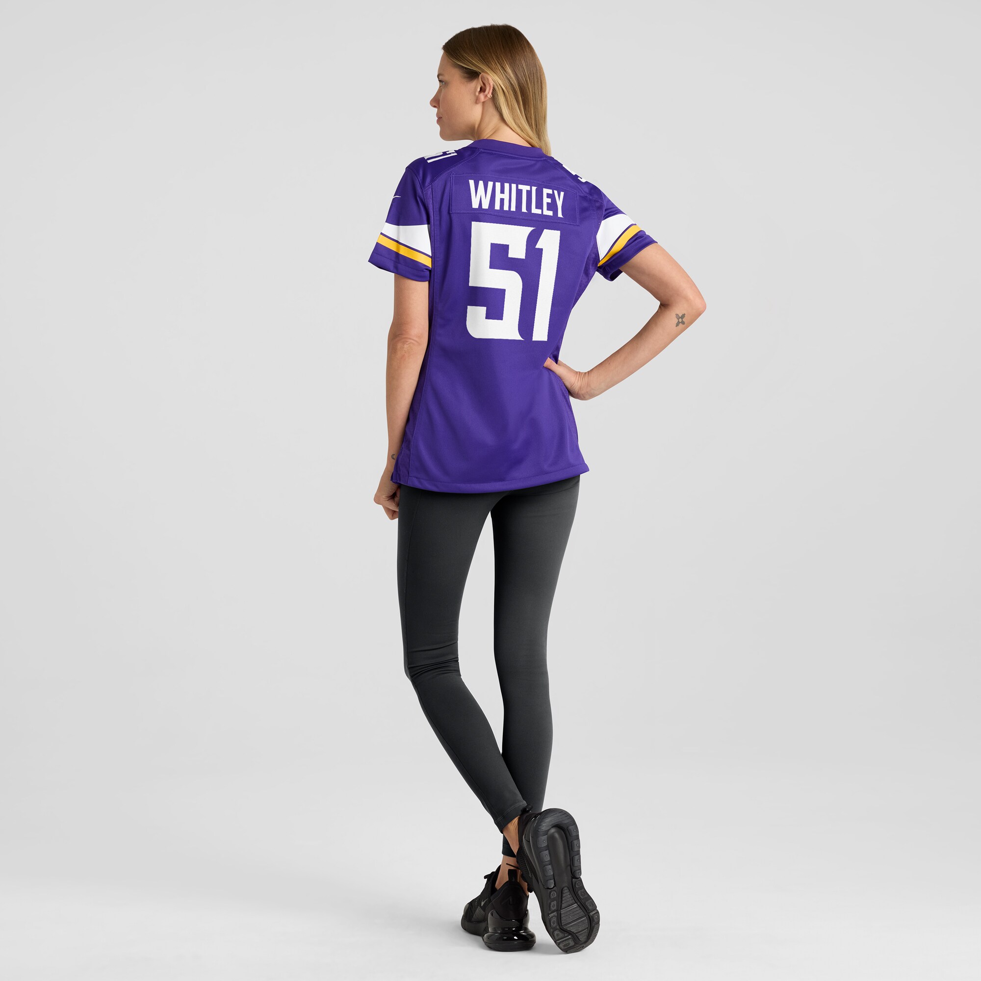 Minnesota Vikings Benton Whitley Purple Home Game Player NFL Jersey Women's