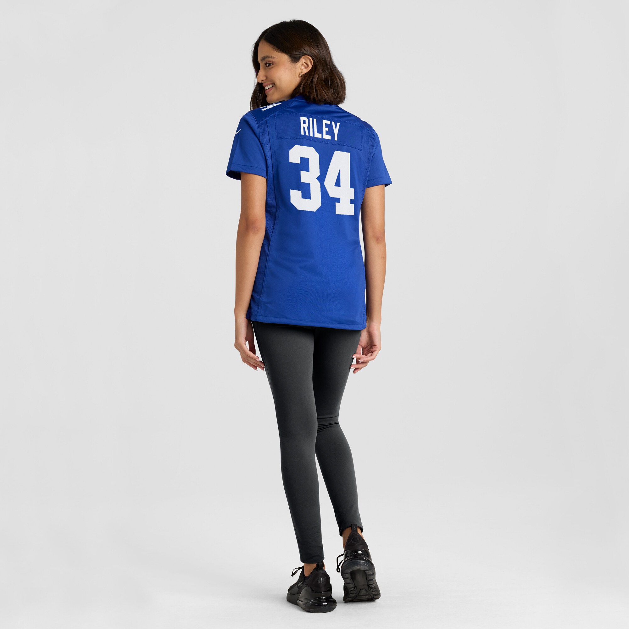 New York Giants Elijah Riley Royal Game NFL Jersey Women's
