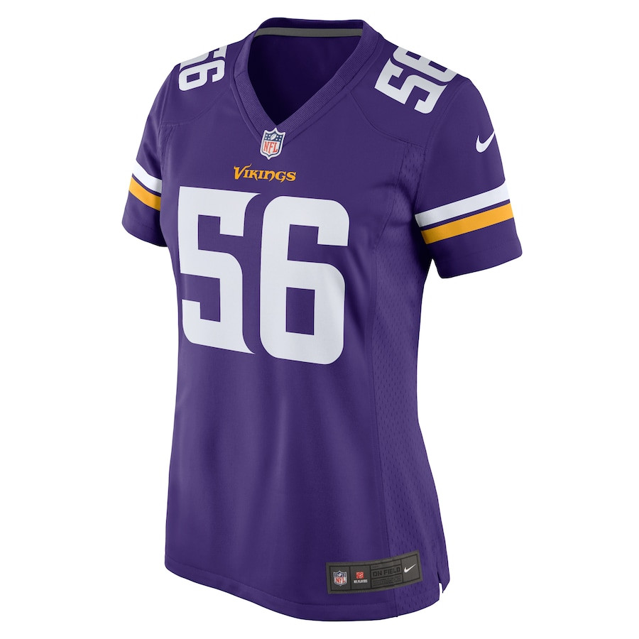Garrett Bradbury 56 Minnesota Vikings Game Purple NFL Jersey Women's