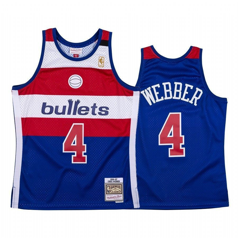 Chris Webber 4 Washington Wizards Navy Hardwood Classics NBA Jersey Men's