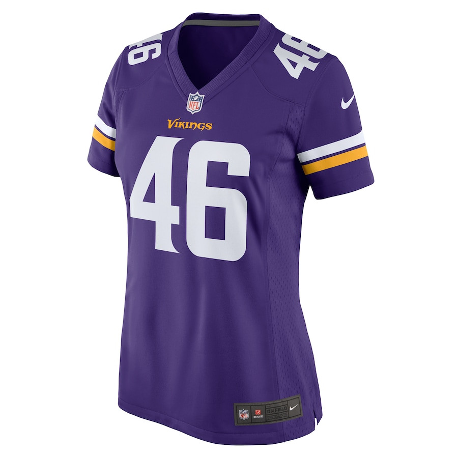 Myles Dorn 46 Minnesota Vikings Game Purple NFL Jersey Women's