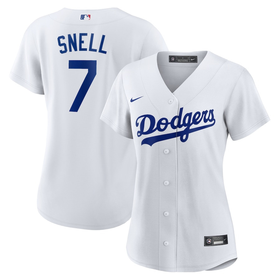 Blake Snell 7 Los Angeles Dodgers Home Player White MLB Jersey Women's