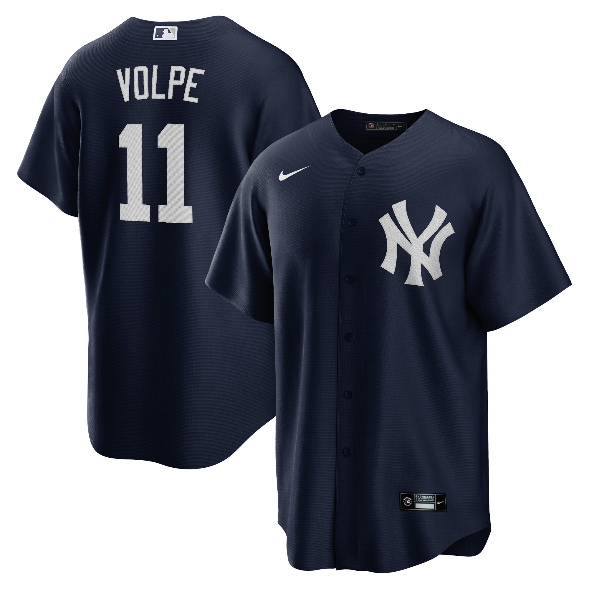 New York Yankees Anthony Volpe Navy Big Tall Alternate Player MLB Jersey Men's